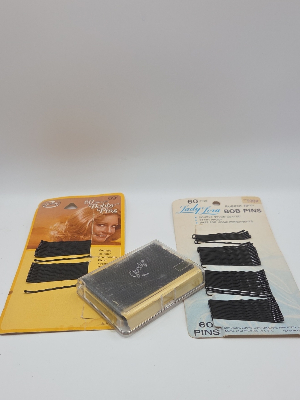 Goody And Lady Lora Vintage Black Bobby Pins and Case Hair Accessory Set